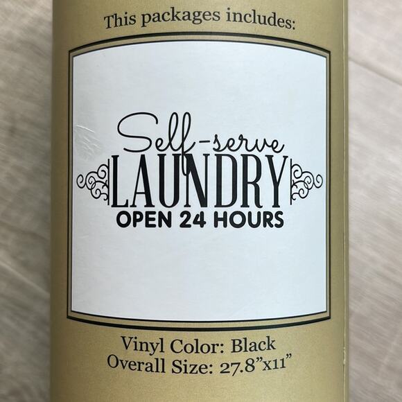 Urban House Design Other - URBAN HOUSE DESIGN “Self Serve Laundry Open 24 Hours” Vinyl Wall Art Decal